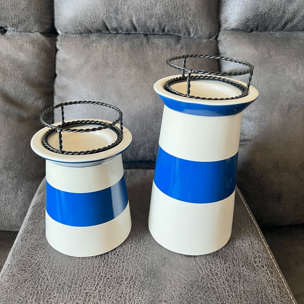 Gold Canyon Mini Lighthouse Candle Holders